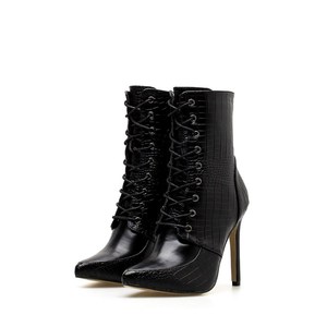 CSB5 Delle Signore del Commercio All'ingrosso Bella caviglia stivali sexy scarpe <span class=keywords><strong>tacco</strong></span> <span class=keywords><strong>alto</strong></span> sottile tie up <span class=keywords><strong>stivaletti</strong></span> per le donne