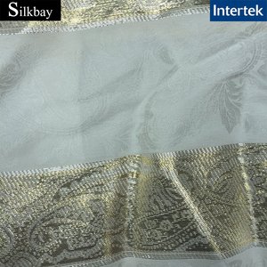 9mm <strong>Silk</strong> Metallic Chiffon <strong>Fabric</strong> Lurex <strong>Fabric</strong> - Product Image 2