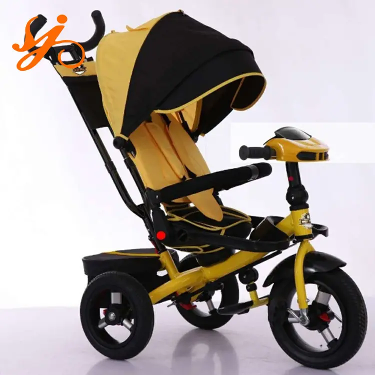 baby stroller tricycle with pusher / metal cheap kids tricycle / children tricycle rubber wheels for sale