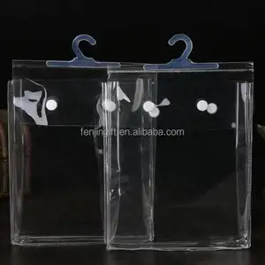 Saco de embalagem de roupas de plástico transparente barato pvc com cabide