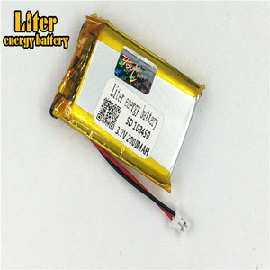 Plug 2.0-2 P 103450 Lithium battery 2000 mah Rechargeable Li Polymer Battery PL LiPo battery with wire - Product Image 1