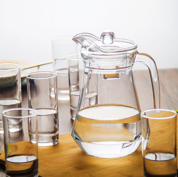 Кувшин для питьевой воды из холодного стекла объемом 220 л со стеклянными чашками объемом мл