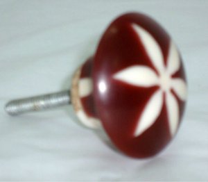 Fleur blanche gravée pour boutons de porte tiroir armoire armoire commode meuble placard pour décoration intérieure - Product Image 2