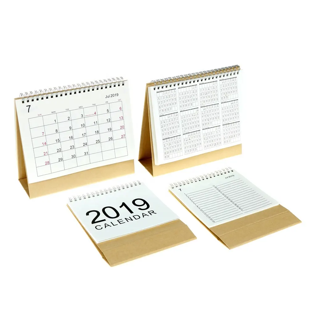 Mesa personalizada/calendário de mesa para presente, calendário de papel