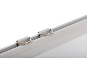 <span class=keywords><strong>Bacheca</strong></span> in Sughero con Superficie in Acciaio Laccato Giallo, Misure Personalizzabili, con Cornice in Alluminio Argento, Penna Cancellabile e Magneti - Product Image 3