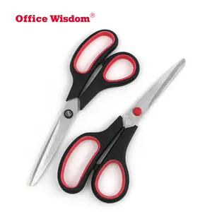 Customized big Student Scissor 8 inch safety stainless steel scissors and stationery home office scissors