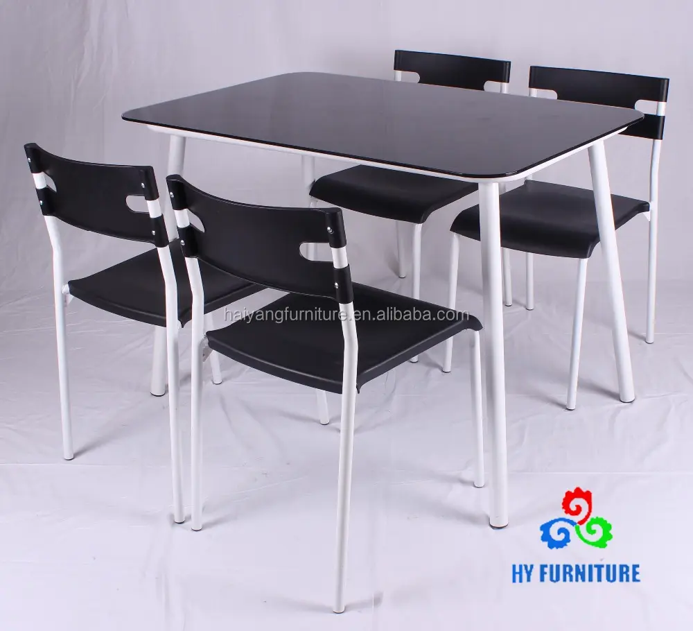 Pas cher utilisé restaurant table et chaise ensemble de table de restaurant avec cadre en métal