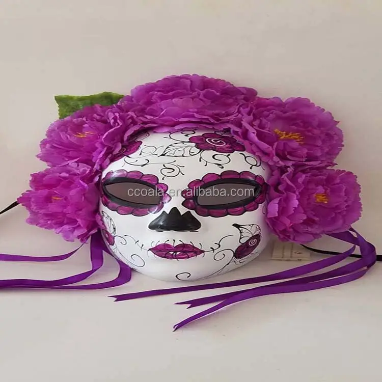Dag Van De Dode Mexico Festival Suiker Schedel Mannelijke Masker Kostuum Masker