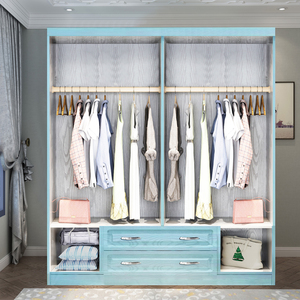 Zizhizhiqu — armoire en bois à personnaliser, 4 portes, 500mm de largeur, pour enfants du moyen-orient, divers couleurs de garde-robe en plastique PVC - Product Image 2