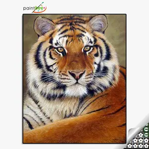 Paintboy Lukisan Berlian Desain Panas DIY 40*50 Harimau dengan Angka