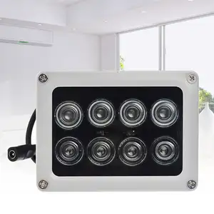 Kızılötesi Işık Lamba 8 Led IR Gece Görüş Geniş Açı IP65 Su Geçirmez Dolgu Işık CCTV için Güvenlik Aksesuarları