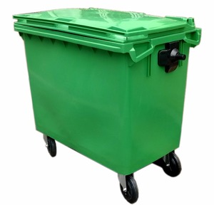 Multi-colors Big Size Garbage Container Plastic Dustbin with wheels
