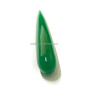 Se mi precious stone drops,wholesale green jade stone drops