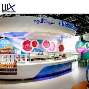 LUX Kiosk Bán Lẻ Thương Hiệu Bán Lẻ Trang Trí Cửa Hàng Sô Cô La Trung Tâm Mua Sắm Theo Yêu Cầu Để Bán