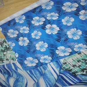 Palme Hawaii Print Fleece Stoff Strand druck Stoff für Strand hosen und Kleidungs stücke fertige Design Roller Ladung verwendet