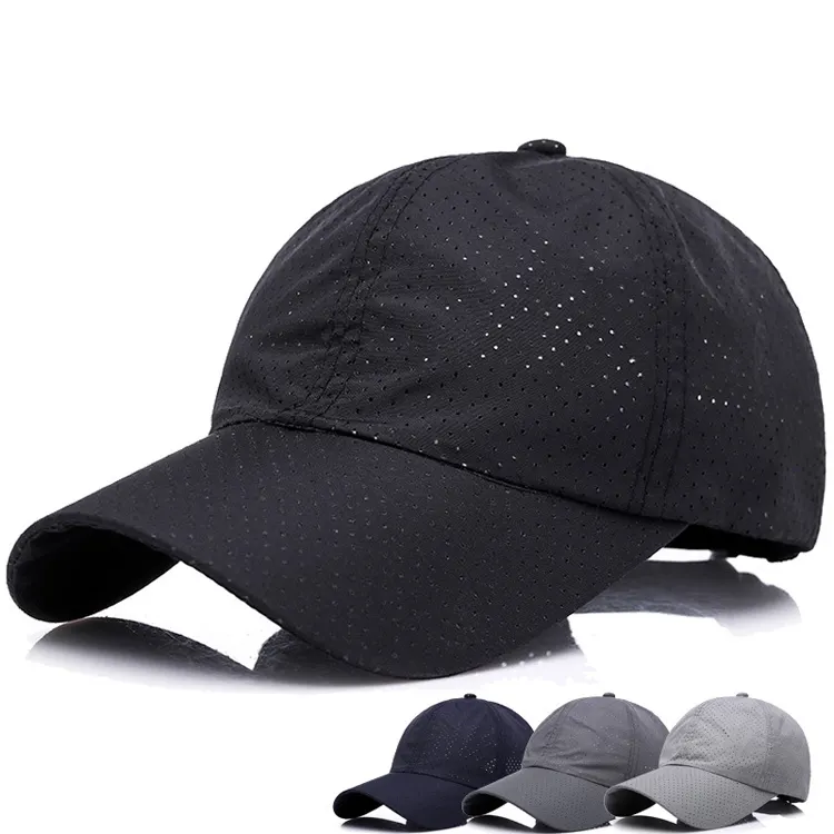 ファッションソフト非構造化6パネルクイックドライフィットランニングスポーツ野球帽キャップ