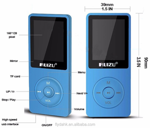 RUIZU X02 하이파이 <span class=keywords><strong>MP3</strong></span> 음악 플레이어 16GB 휴대용 스포츠 워크맨 1.8 인치 화면 지원 FM 라디오 전자 책 시계 레코더 MP4 - Product Image 6