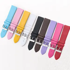 Genuine Leather Watch Bands Women Quick Release Leather Watch Straps Replacement with 12 Colors Option (10mm, 12mm, 14mm)