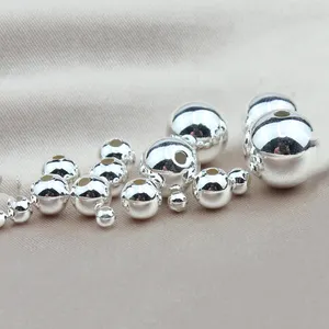 925 Sterling Silver Beads Ball Spacer Beads Silver Mala Bead, Silver  Supplies Jewelry Making 