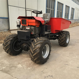 MAP CE Mini Zy100 1 Ton Small Garden Farm Oil Palm Use Wheel Site Dumper Hydraulic Dumpers Diesel Mini Dumper 4x4 For Sale