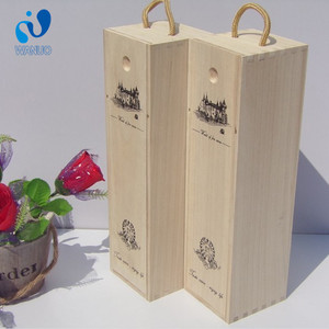 WanuoCraft Custom Logo Paulownia Wooden <strong>Red</strong> Wine Boxes for Wine Bottle <strong>Wood</strong> Box Packing Gift Boxes - Product Image 3