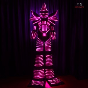 LED de alta calidad traje de salto zancos led robot traje, universoul zancudos circo traje - Product Image 6