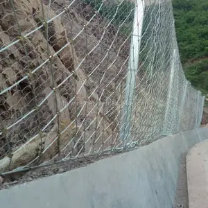 Eğim koruma netleştirme rockfall bariyer çit tel halat net