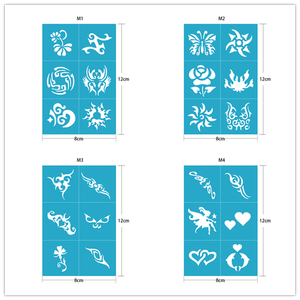 Art corporel de contes de fées et ensemble de tatouages scintillants tatouage temporaire pochoir au henné pour des expressions amusantes et créatives - Product Image 4