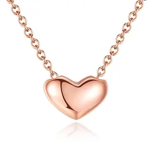 Czcity colar de pingente de coração, colares coreanos, elegantes, rosa, dourado, genuíno, puro s925, prata