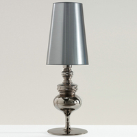 Lampe de Table trapèze classique et moderne en métal chromé, (XCT3340), nouvelle collection