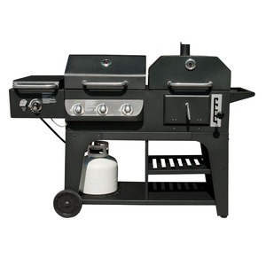 Wholesale Custom Trolley Movable Commricial <strong>Charcoal</strong> <strong>and</strong> <strong>Gas</strong> <strong>BBQ</strong> Barbecue Combo Grill for Wholesale Cast Iron Trolley Cart - Product Image 1