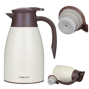 Pinkah logotipo personalizado Acero inoxidable <span class=keywords><strong>jarra</strong></span> térmica vacío 1.5L té cafetera - Product Image 4