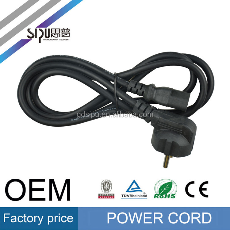 SIPU alta calidad cable de alimentación ca 220 v ue 2 pin plug power con la figura 3 cable de alimentación