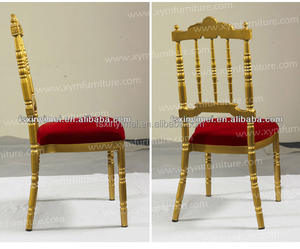 Kraliyet istiflenebilir düğün napolyon paslanmaz çelik sandalyeler - Product Image 3