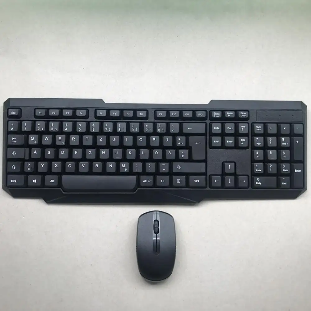 Factory 2.4G OEM wireless keyboard and mouse combo set layout coloured special offer desktop laptop wireless keyboard and mouse