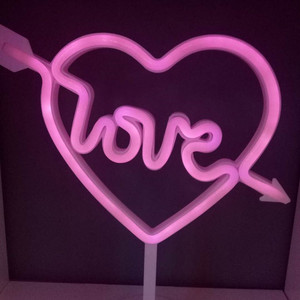 Heart Shape LED <strong>Neon</strong> Light <strong>Sign</strong> <strong>Battery</strong> <strong>Operated</strong> Wedding Decoration Gift for Indoor Desktop Display - Product Image 3