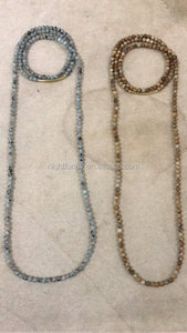 <span class=keywords><strong>Mala</strong></span> lapislazzuli, collana girocollo con doppio involucro di perline occhi di tigre, collana avvolta con pietre preziose - Product Image 4