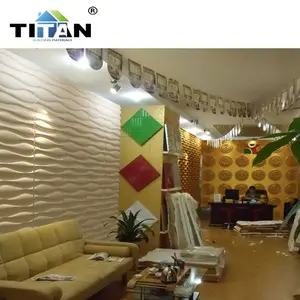 Waterproof 3d coverings washable pvc wall panels for business