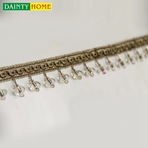 En gros Dentelle Perlée Fringe Chine Fringe Règlage Rideau Gland Cristal <span class=keywords><strong>Embrasse</strong></span> - Product Image 1