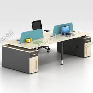 Estación de Trabajo Modular E1 MFC Moderna y Ecológica, Diseño de Panel para Oficina, Capacidad para 2/4/8 Personas, Escritorio de Madera MDF, Serie HOGO Z40212, 3 Años de Garantía - Product Image 3