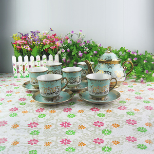 ชุดกาน้ำชาเซรามิกเอธิโอเปีย <span class=keywords><strong>13</strong></span> ชิ้น จากโรงงานเฉาโจว ขายส่ง พร้อมลวดลายสีทองและขาตั้งโลหะ เหมาะสำหรับเป็นของขวัญ - Product Image 6