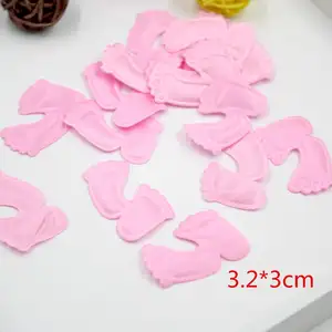 100pcs Pink blue Petals Sponge feet shaped Hand Throw Flowers Fabric foot Party Baby Shower Table Wedding Confetti Decoration