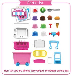 Carrito de <span class=keywords><strong>helados</strong></span> de plástico, juego de comida de juego de imaginación para niños, <span class=keywords><strong>juguete</strong></span> para niños y niñas inspirado en camión de comida real - Product Image 5