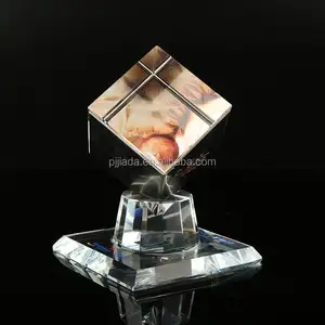 时尚设计k9空白水晶立方体升华3D相框用于纪念品礼品
