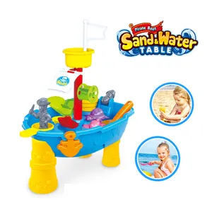 Summer Outdoor Toy Play Pirate Boat Kids Plastic Beach Sand And Water Table For Kids Toy