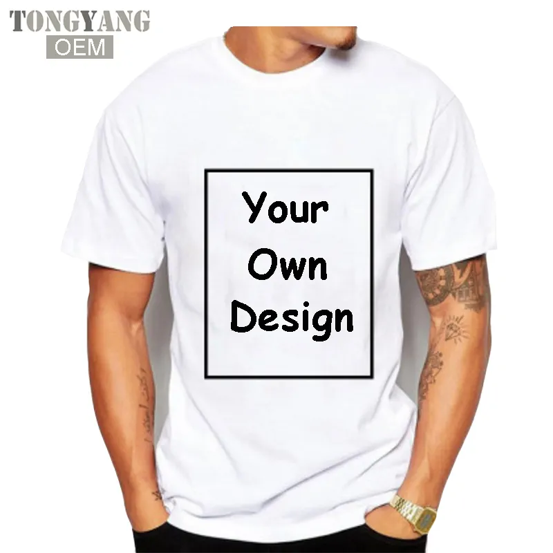 TONGYANG kendi tasarım markalı Logo resim T Shirt özel erkek ve kadın T-shirt boş T Shirt baskı