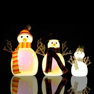 Muñeco de nieve decorativo, luz artesanal para decoración interior, 2023 LD D Lass