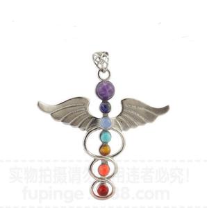 FPG001 Huilin Jewelry Pendentif de yoga avec symbole de puissance <span class=keywords><strong>Reiki</strong></span> Cho Ku Rei des 7 chakras, bijoux avec <span class=keywords><strong>symboles</strong></span> 3D, breloques en pierre, vente en gros - Product Image 4