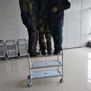 Stainless Steel <strong>Serving</strong> <strong>Trolley</strong> /Restaurant Car / Dining Car 2 Layers Restaurant Service Cart and Dining Cart for Sale - Product Image 3