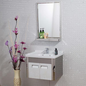 Clásicos en <span class=keywords><strong>Lahore</strong></span> Pakistán baño al por mayor de acero inoxidable 304 muebles vanidad flotante baño vanidad - Product Image 5